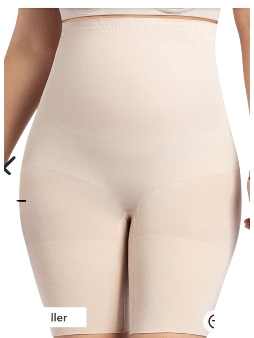 Curveez® Comfort Evolution High Waist Thigh Slimmer Gloss Nude Sz MED CUR32609